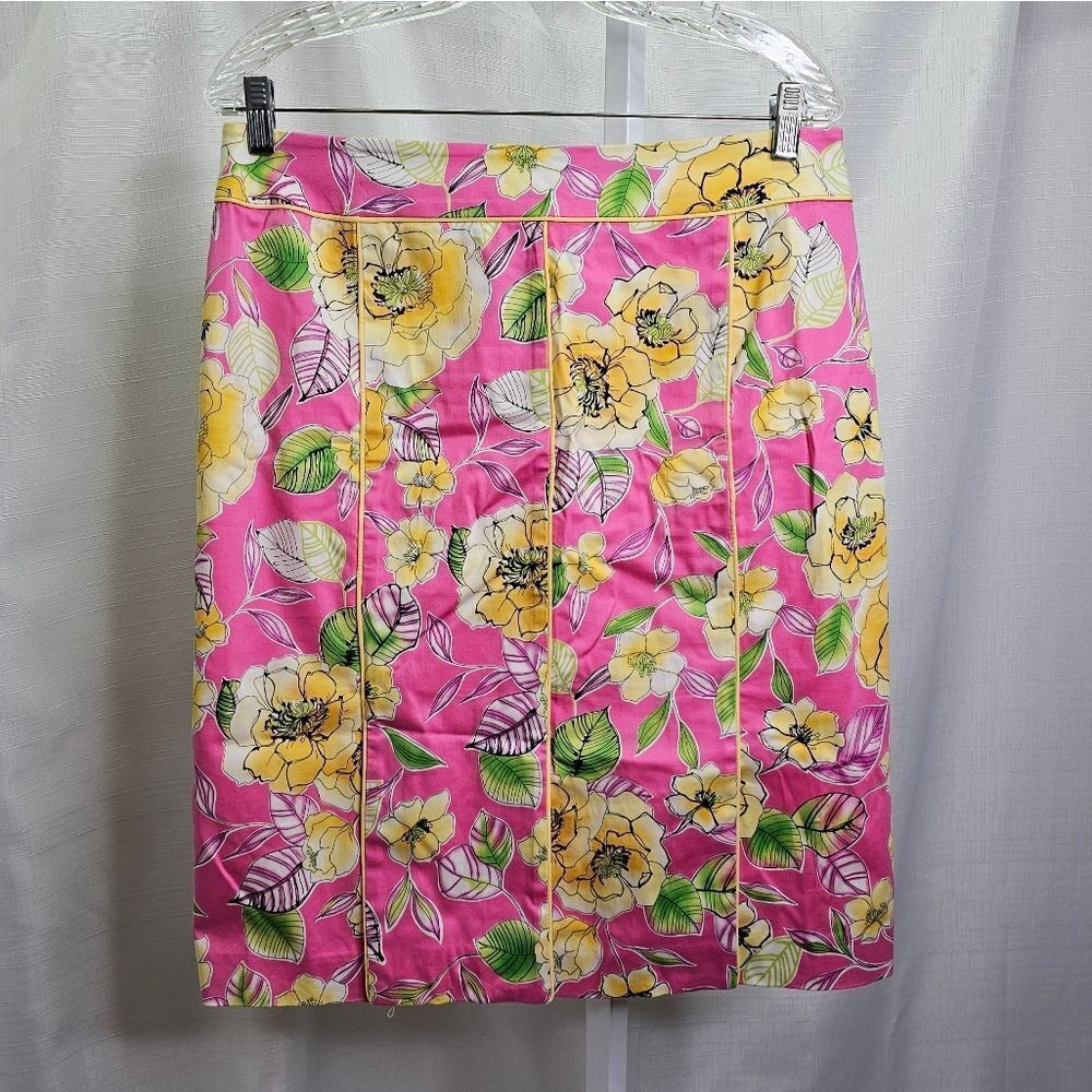 Bob Mackie Studio Vintage Pink Floral Skirt Size 10